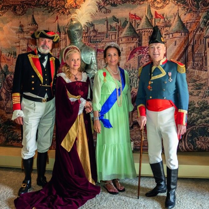 Los duques del Infantado con los marqueses de Vargas